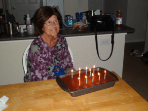 Mom's last birthday.