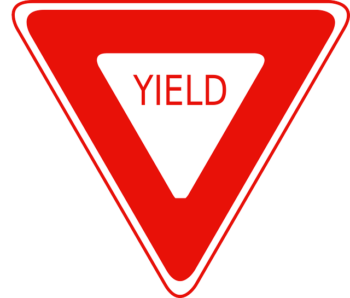 humor writing yield sign