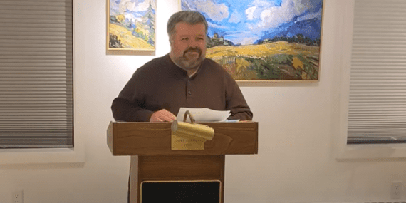 Poet Chris Gaffney at the Woodbury Public Library